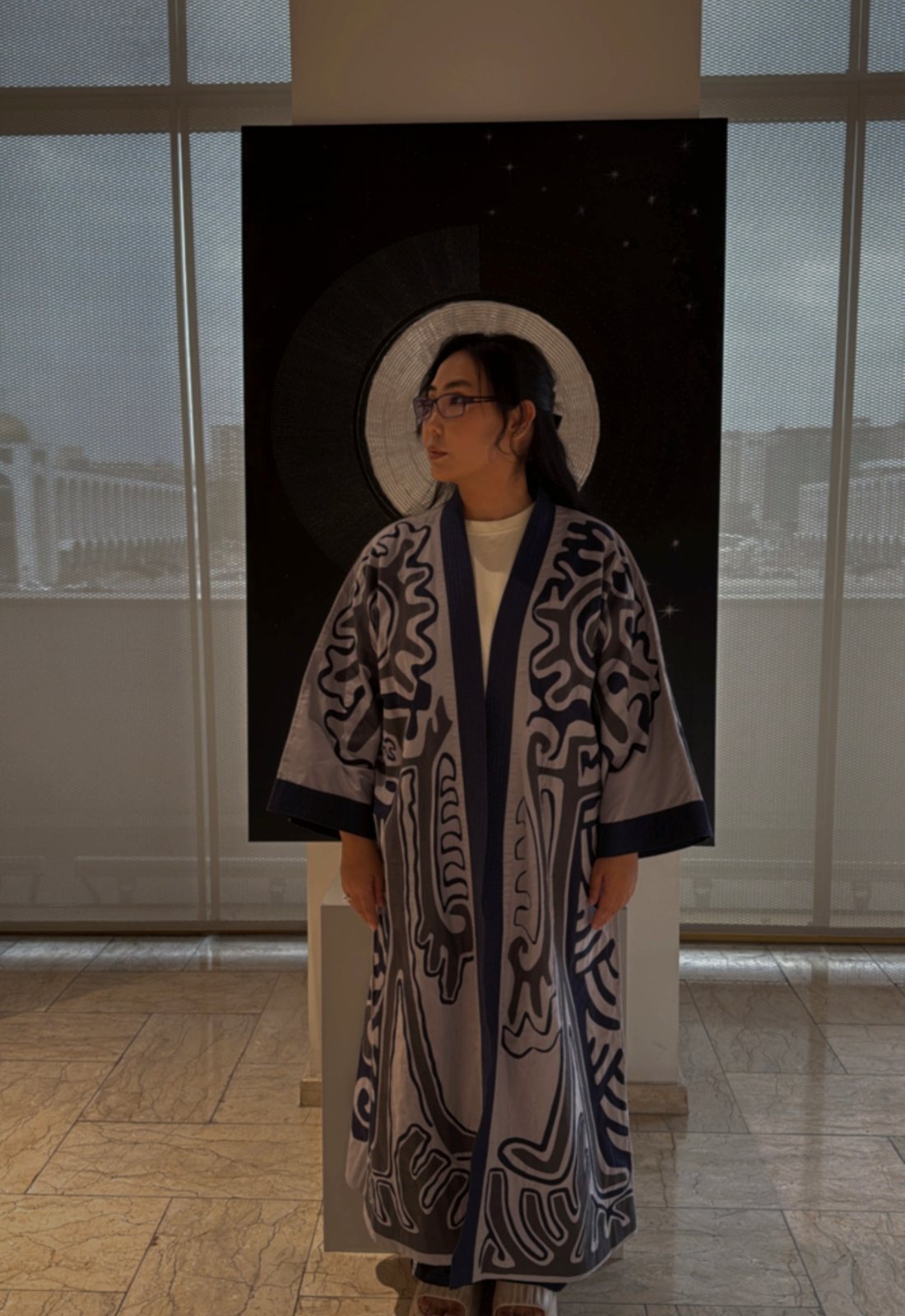 The chapan worn in front of Voices of Silence